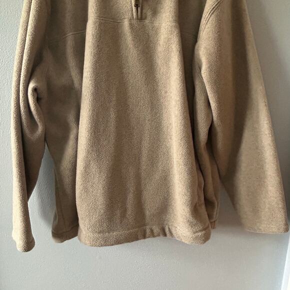 St John's Bay Tan Fleece 1/4 Zip Pullover Men's Size XL - Picture 3 of 16